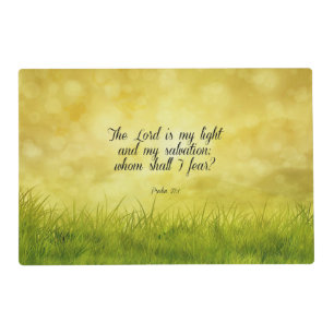 Bible verse, Psalm 27:1 Placemat