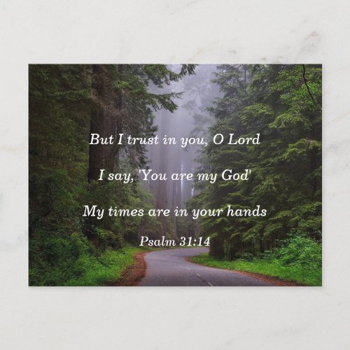 Bible Verse Psalm 3114 My Times are in Your hands Postcard
