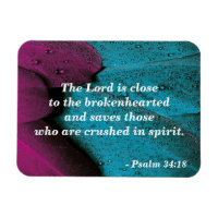 Bible Verse Psalm 34:18 Brokenhearted Magnet