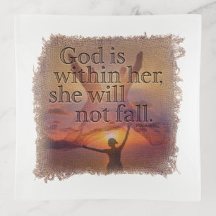 BIBLE VERSE - Psalm 46:5 - Trinket Tray