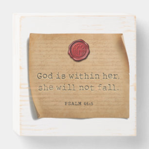 BIBLE VERSE - Psalm 46:5 - Wood Wall Art Wooden Box Sign