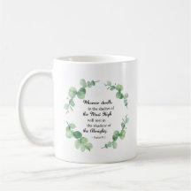Bible Verse psalm 91 Eucalyptus Wreath Christian