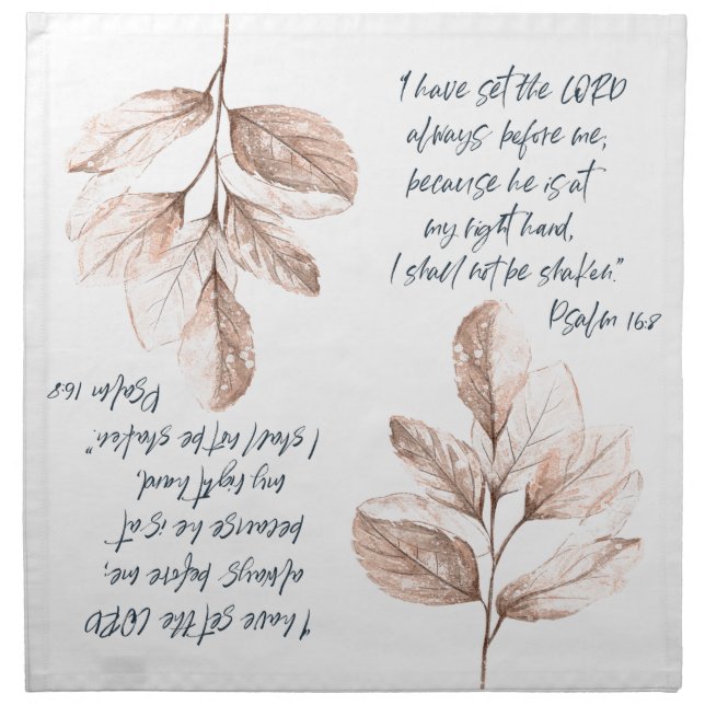 Bible verse Psalm Cloth napkin (Front)