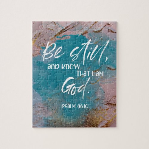 Bible verse Psalm floral  jigsaw puzzle