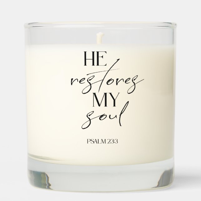 Bible Verse Psalm Quote Scented Candle (Front)