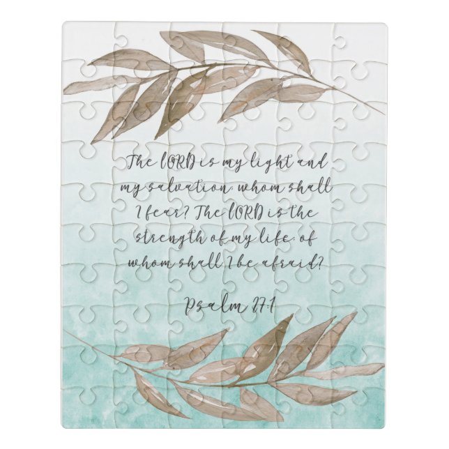 Bible Verse Psalm scripture Floral Jigsaw Puzzle (Puzzle Vertical)