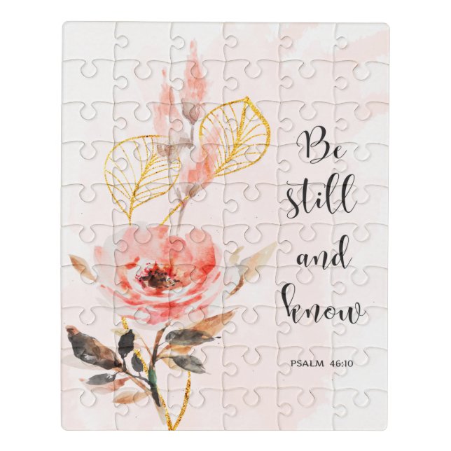 Bible Verse Psalm scripture Floral Jigsaw Puzzle (Puzzle Vertical)