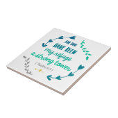 Bible Verse Psalms Christian Faith Quote Wreath Ceramic Tile | Zazzle