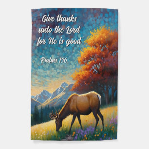 Bible Verse Psalms Give Thanks Garden Flag