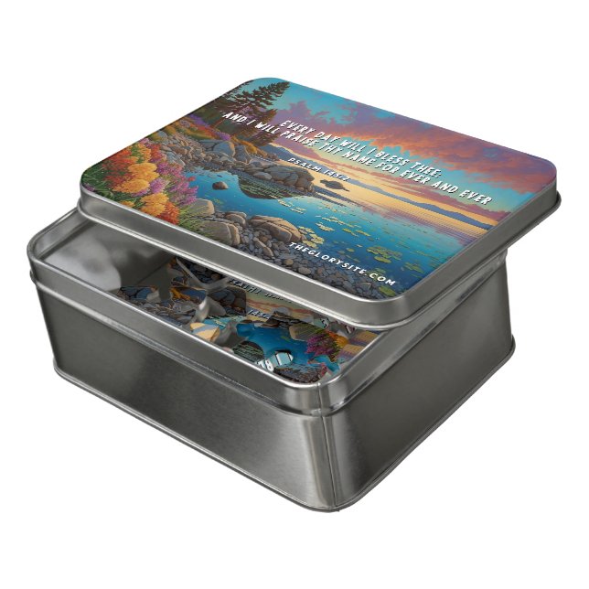 Bible Verse Psalms Jigsaw Puzzle (Lid Open)