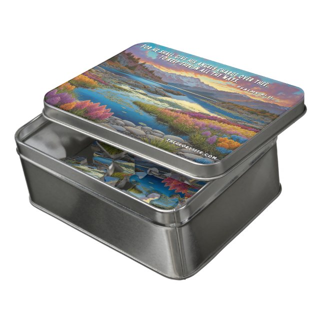 Bible Verse Psalms Jigsaw Puzzle (Lid Open)