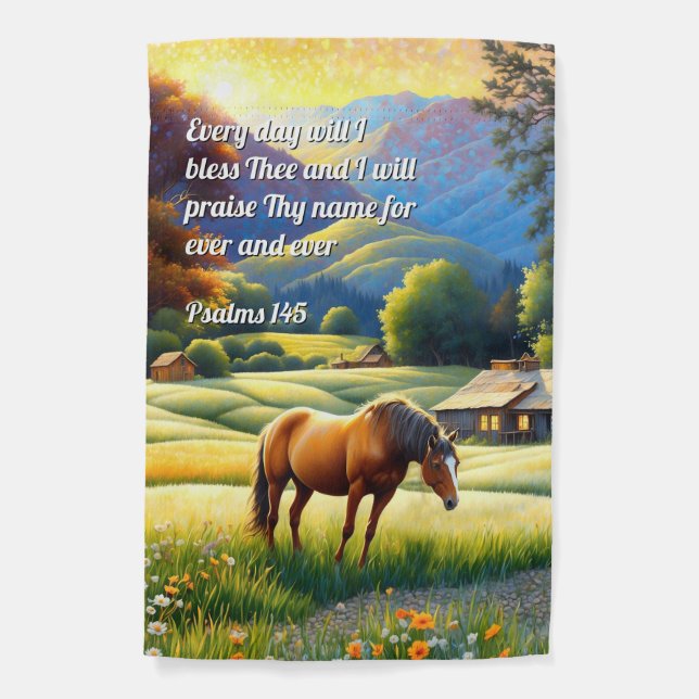 Bible Verse Psalms Praise God Garden Flag (Front)