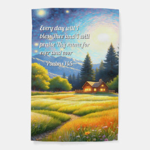Bible Verse Psalms Praise God Garden Flag