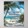 Bible Verse Quote Beach Ocean Custom Name Poster