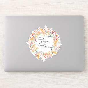 Bible Verse Quote God is within her Psalms Sticker