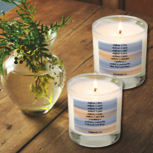 Bible Verse Quote Vanilla Scented Candle