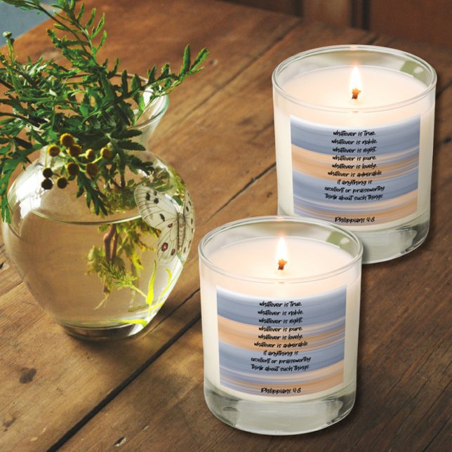 Bible Verse Quote Vanilla Scented Candle (Creator Uploaded)