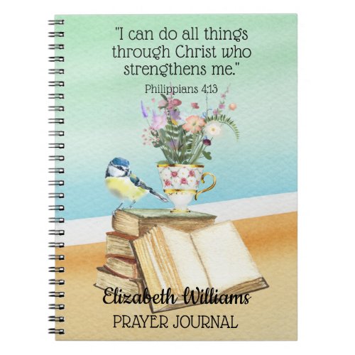 Bible Verse Quote Watercolor Floral Bird Books