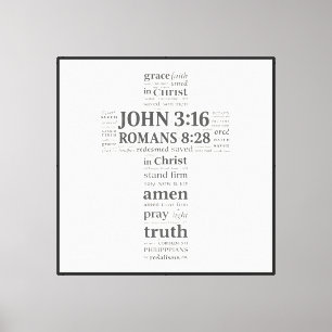 Bible Verse Reference Cross Wall Art
