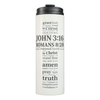 Bible Verse Reference Cross Wall Art Thermal Tumbler