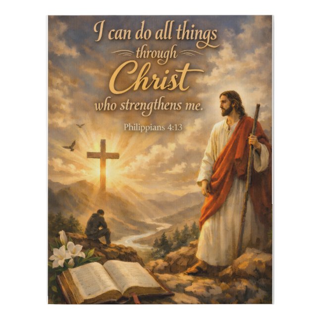 Bible verse religious quotes canvas wall art (Front)