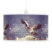 Bible Verse: Renew Strength, Wings as Eagles Pendant Lamp (Front)