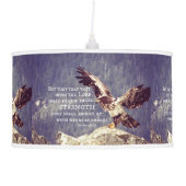 Bible Verse: Renew Strength, Wings as Eagles Pendant Lamp (Right)