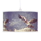 Bible Verse: Renew Strength, Wings as Eagles Pendant Lamp (Back)