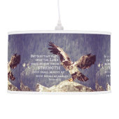 Bible Verse: Renew Strength, Wings as Eagles Pendant Lamp (Left)