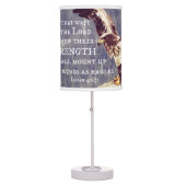 Bible Verse: Renew Strength, Wings as Eagles Table Lamp (Front)