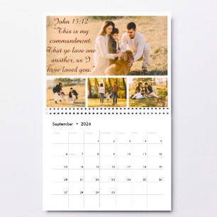 Bible Verse Retro Blessings Photo Gallery Calendar
