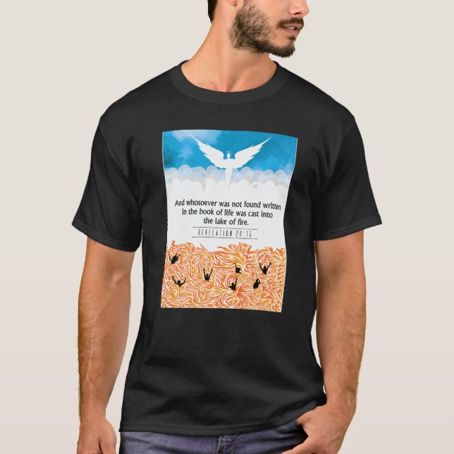 Bible Verse Revelation 2015 And Whosoever Was Not  T-Shirt (Front)