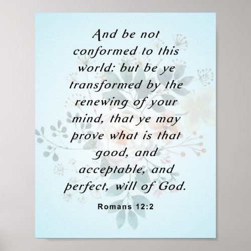 Bible Verse Romans 122 Poster