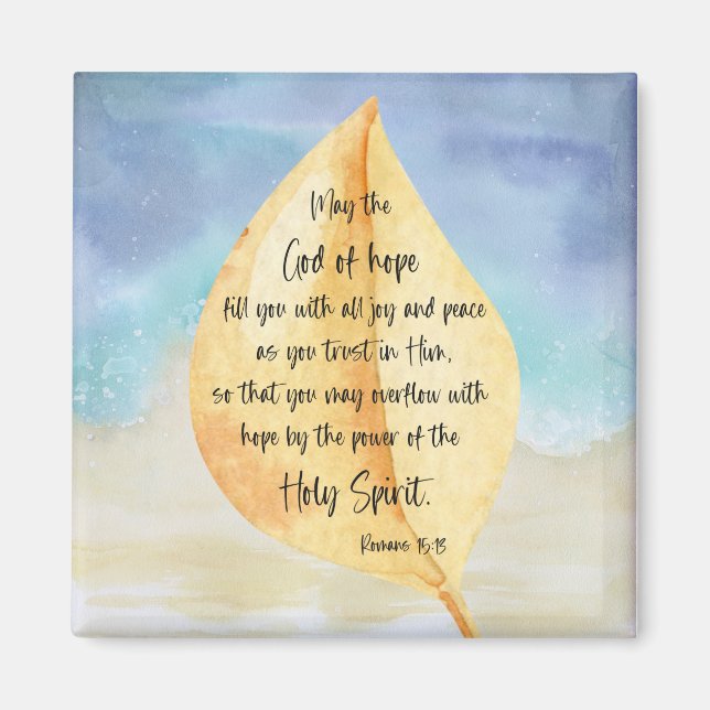 Bible verse Romans Yellow Blue  Magnet (Front)