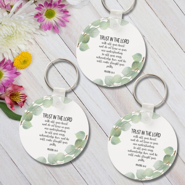 Bible Verse Round Keychain (Creator Uploaded)