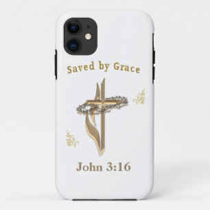 Bible Verse saved by Grace iPhone 11 Case