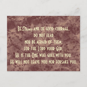 Bible Verse Scripture Be Strong Postcard