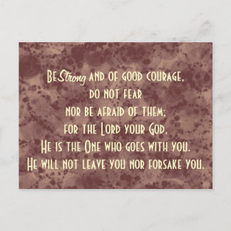 Bible Verse Scripture Be Strong Postcard