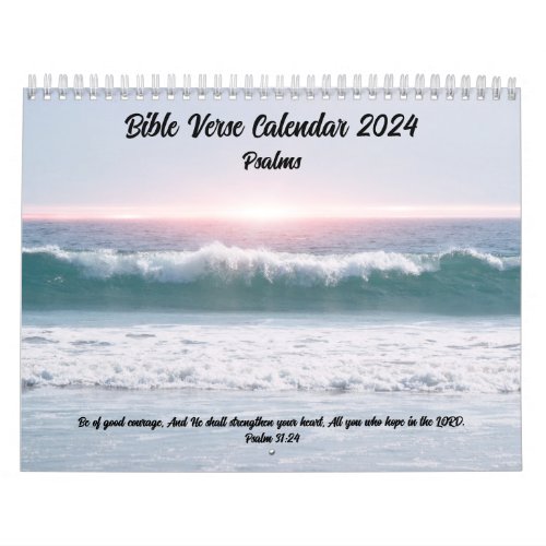 Bible Verse Scripture Calendar 2024 Psalms