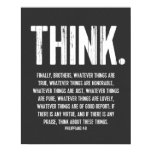 Bible Verse, Scripture Philippians 4:8 Modern Poster Bible Verse, Scripture Philippians 4:8 Modern Poster
