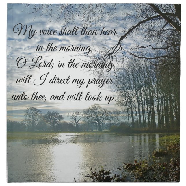 Bible Verse Scripture Prayer Cloth Napkin (Front)