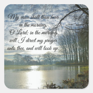 Bible Verse Scripture Prayer Square Sticker