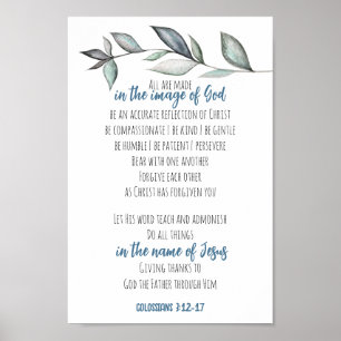 Bible Verse Scripture Wall Art Image of God
