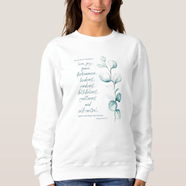 Bible Verse  Scripture White Woman Sweatshirt (Front)