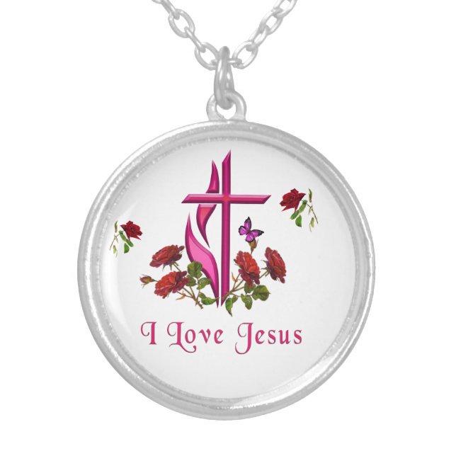 Bible Verse Silver Plated Necklace (Front)
