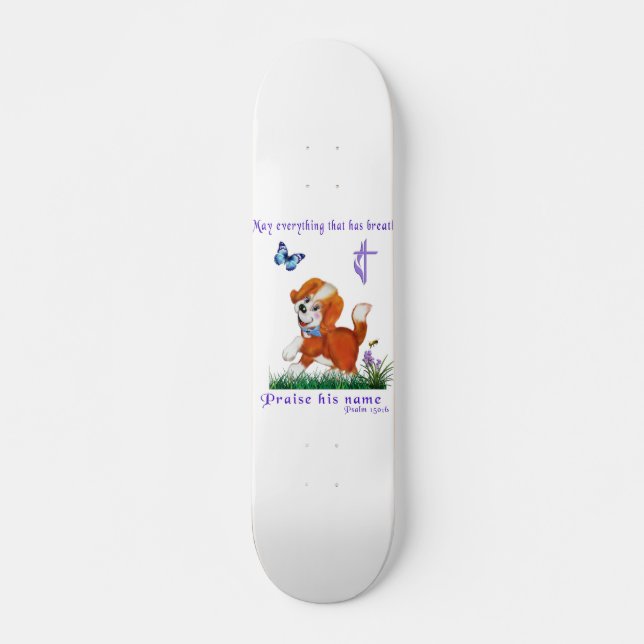 Bible verse skateboard deck (Front)