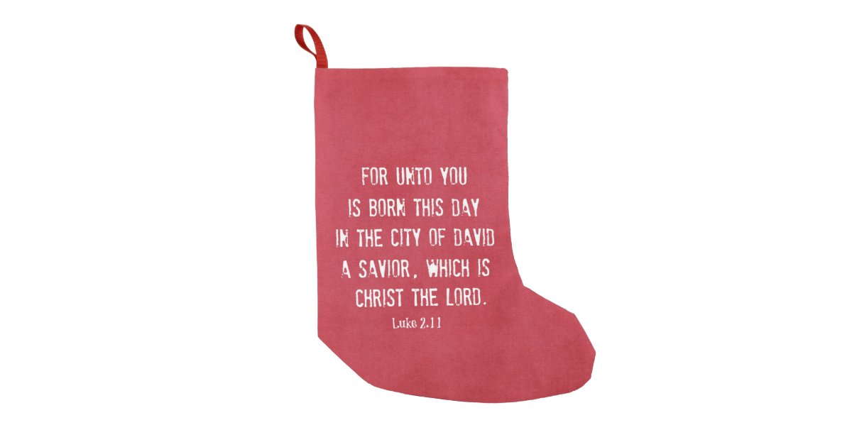 Bible Verse Small Christmas Stocking