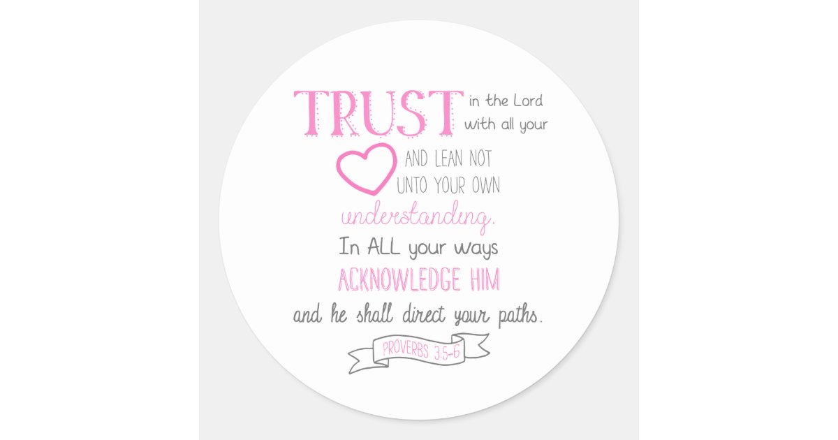 Bible Verse Stickers Proverbs 3:5-6