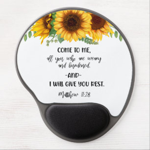 Bible Verse Sunflower  Gel Mouse Pad