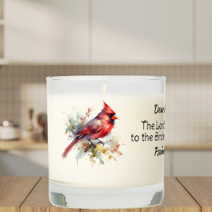 Bible Verse Sympathy Cardinal Red Personalize Scented Candle